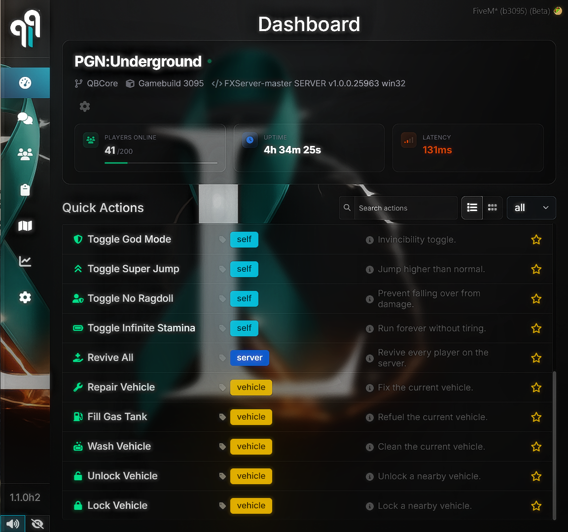 919 Dashboard quick actions screenshot one