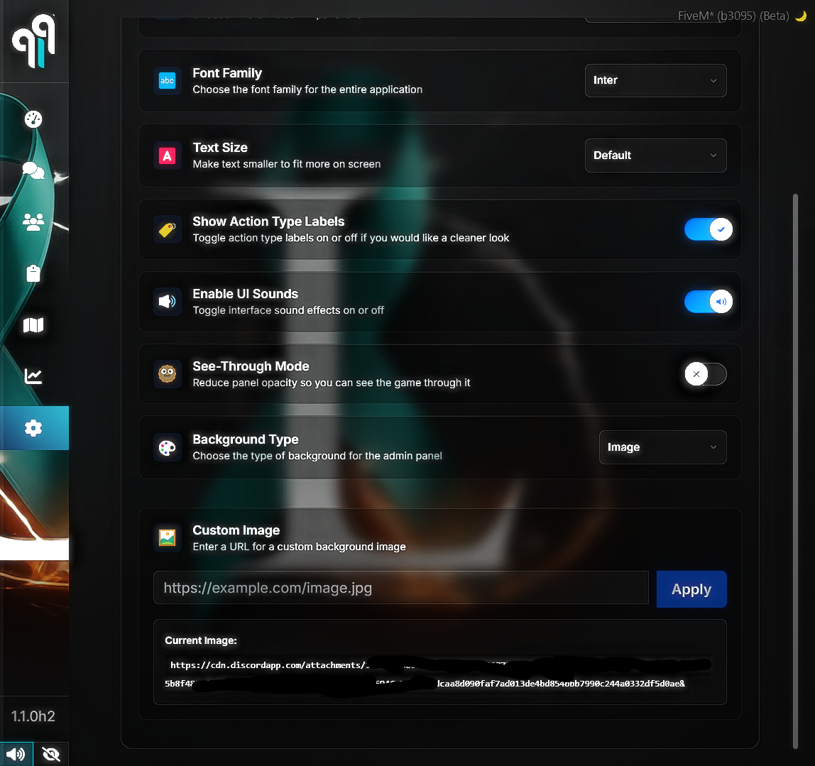 Settings screenshot two