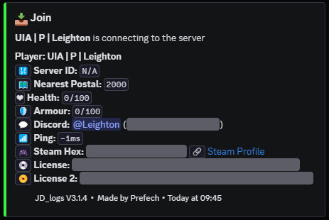 Searching join-logs in PGN Logs Discord