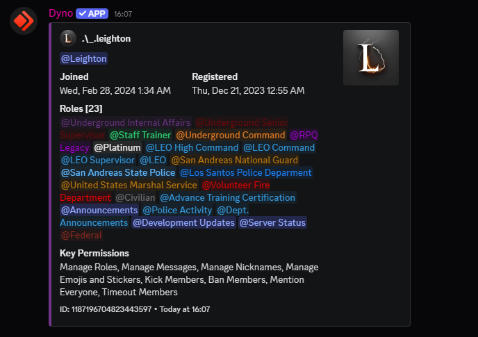 Using the ?whois command in staff-bot-commands